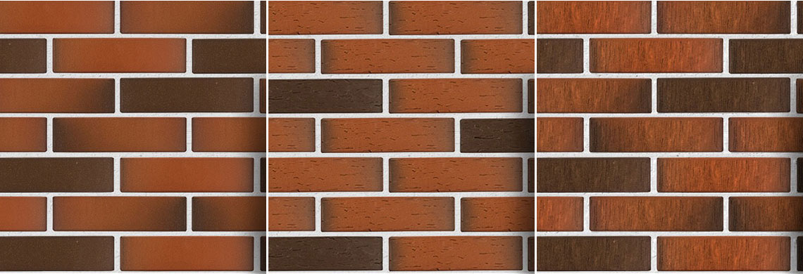 Типы поверхности фасадного клинкера Ноттингем